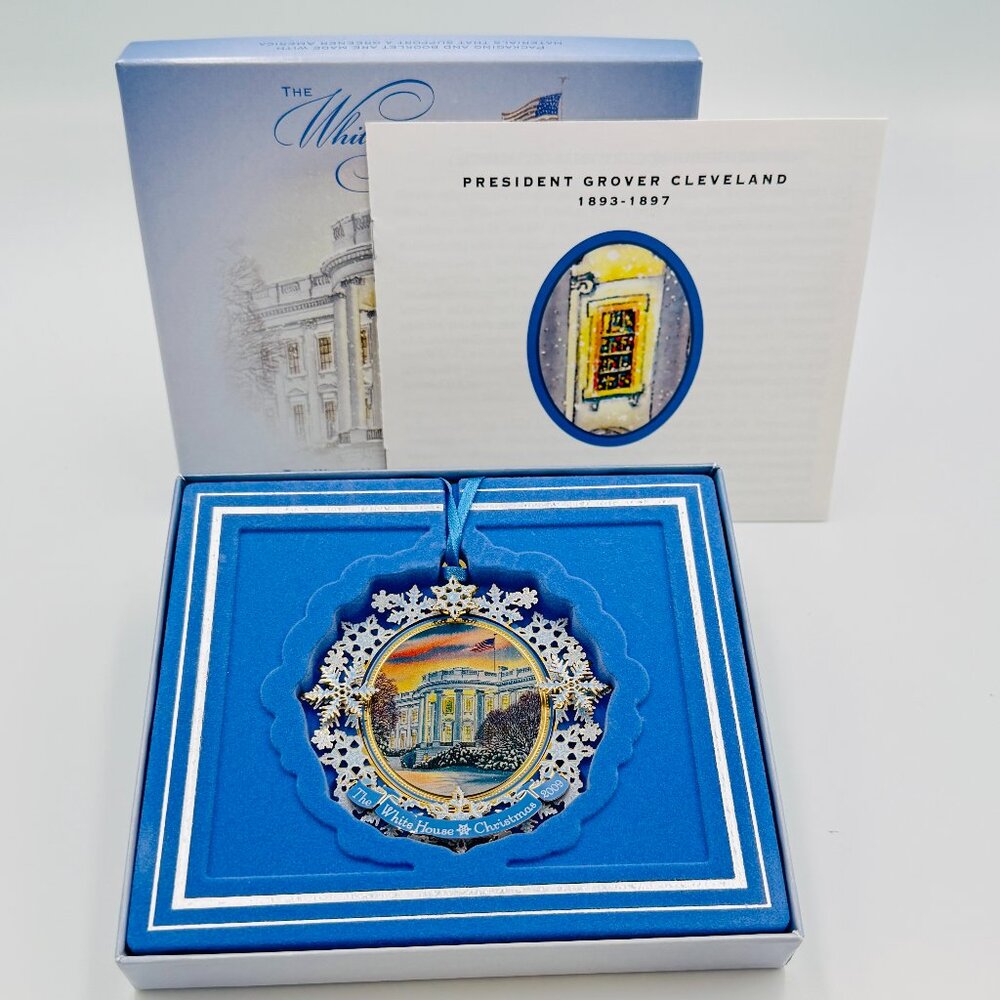 2009 The White House Historical Association Christmas Ornament CLEVELAND insert